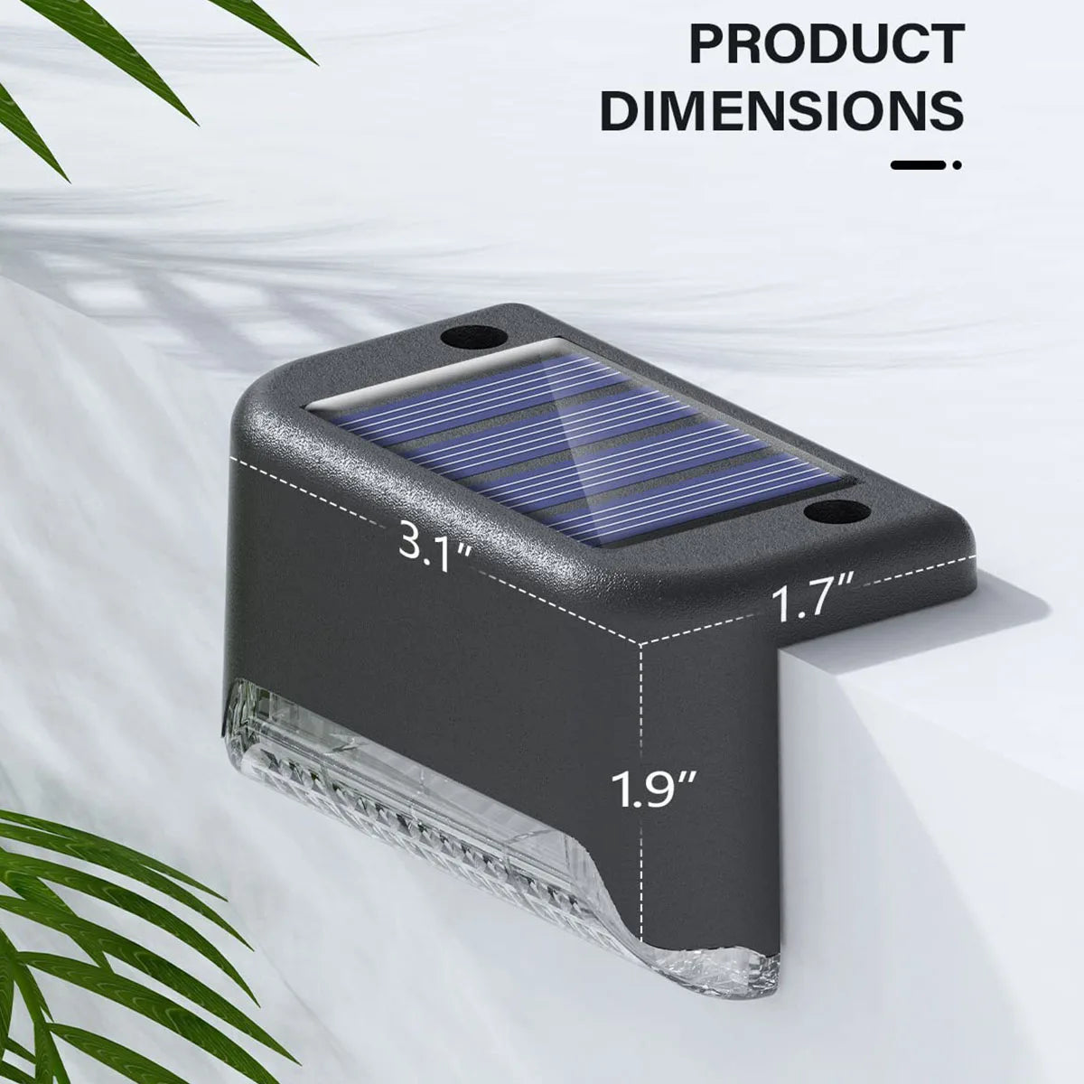 Four Pack Solar Powered Deck Lights Outdoor Waterproof LED