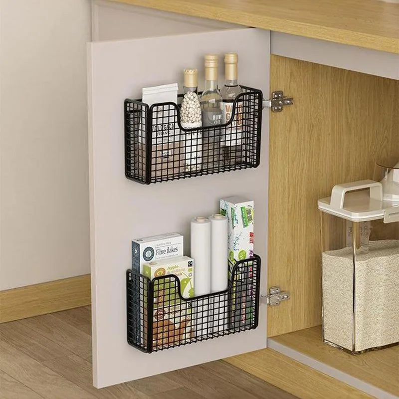 Punch-Free Kitchen Cabinet Door Rack Wall Mount Organizer