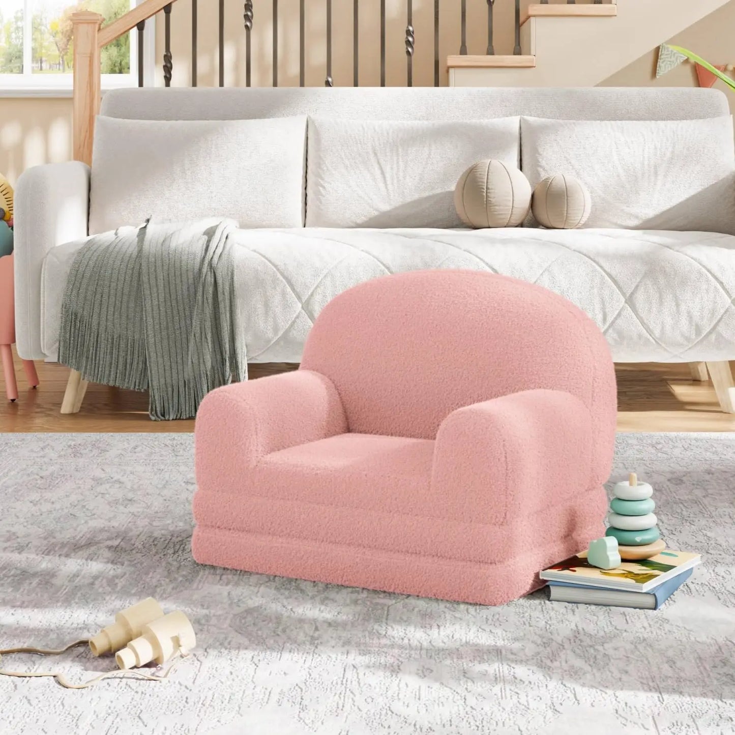 Studyset Kids Sofa Chair 2-In-1 Convertible Toddler Couch