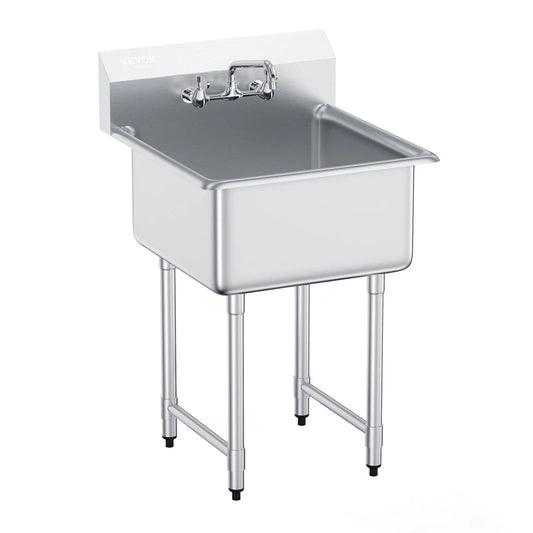 Stainless Steel Kitchen Prep And Utility Sink One Compartment Commercial
