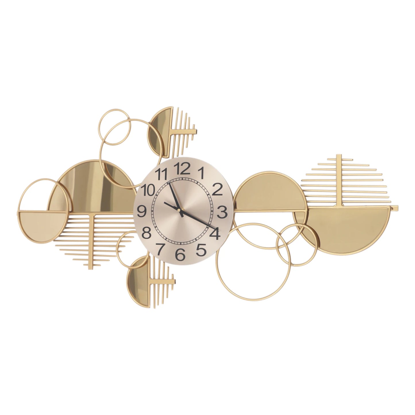 Creative Modern Metal Wall Clock Battery Operated Silent Minimalist Decor