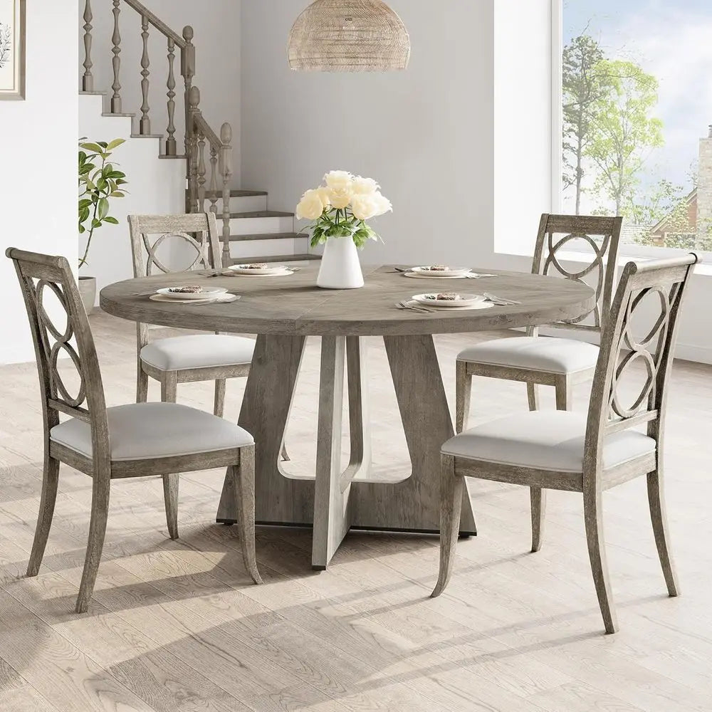 Wooden Top Dining Table Set For Home Living Room Modern