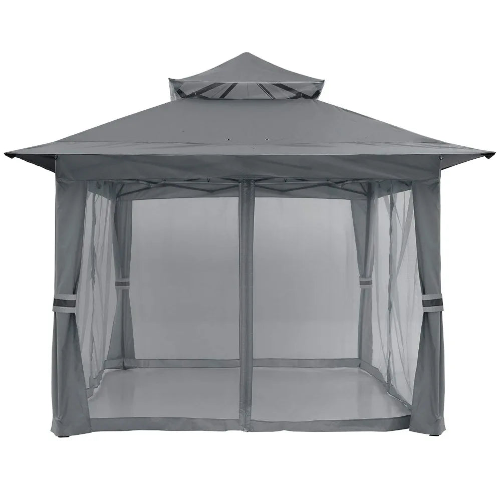 Pop Up Gazebo With Mesh Walls Outdoor Patio Canopy Shelter
