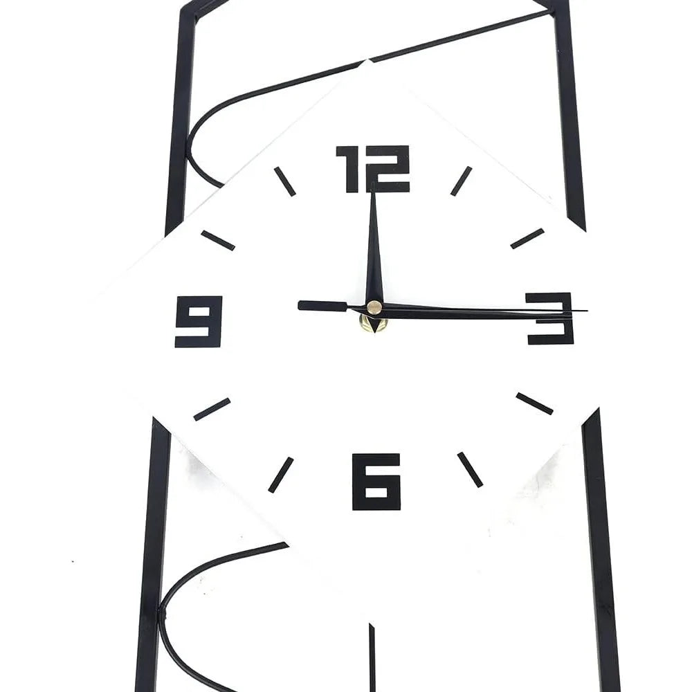Silent Quartz Metal Wall Clock With Pendulum And Hook