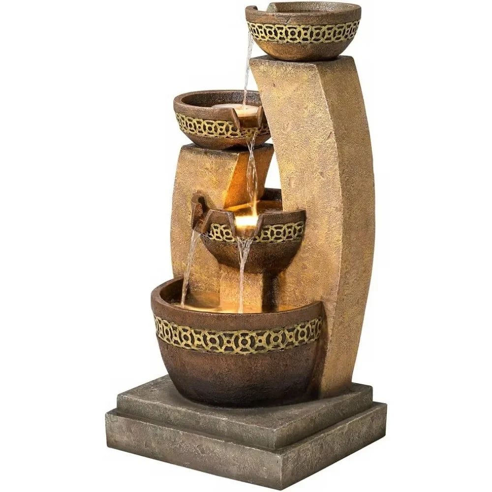 LED Cascading Outdoor Fountain For Courtyard And Porch