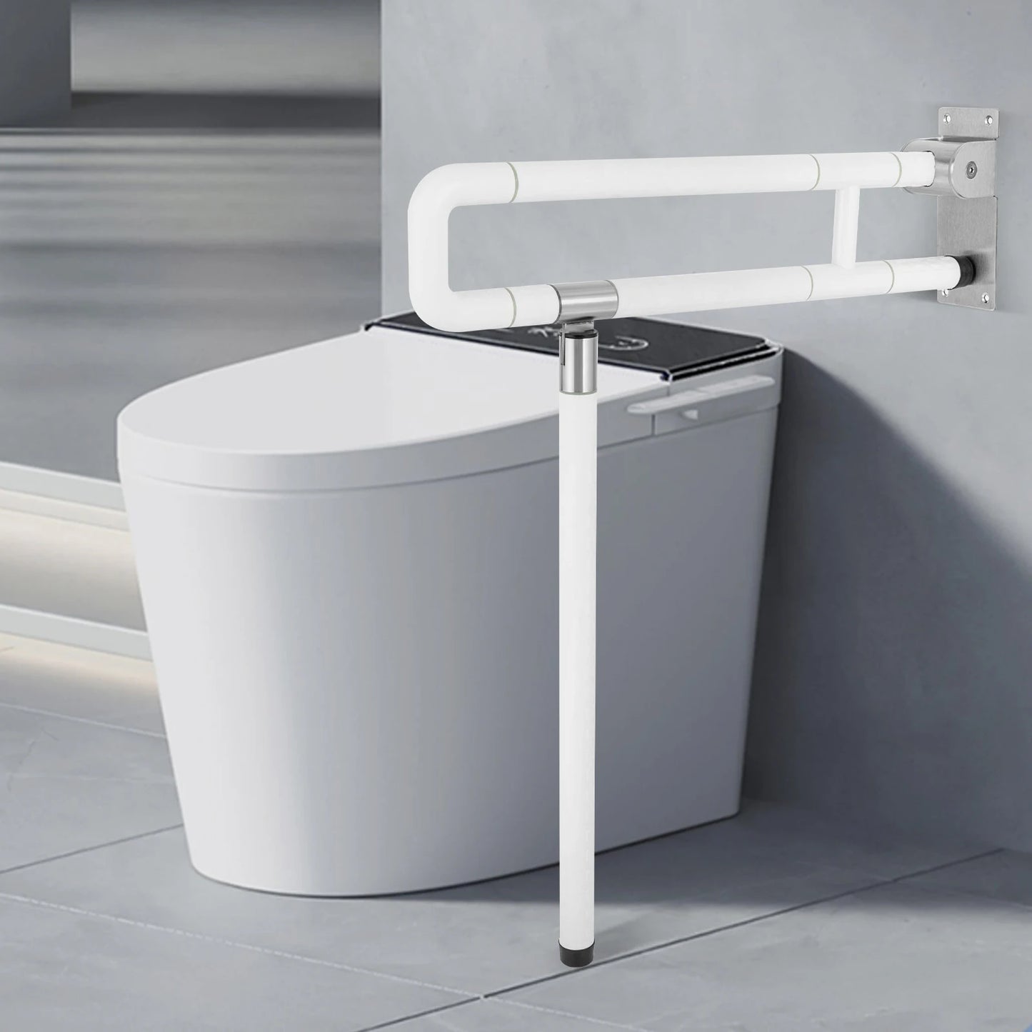 Toilet Grab Bar Foldable Drop Down Non Slip Bathroom Rail