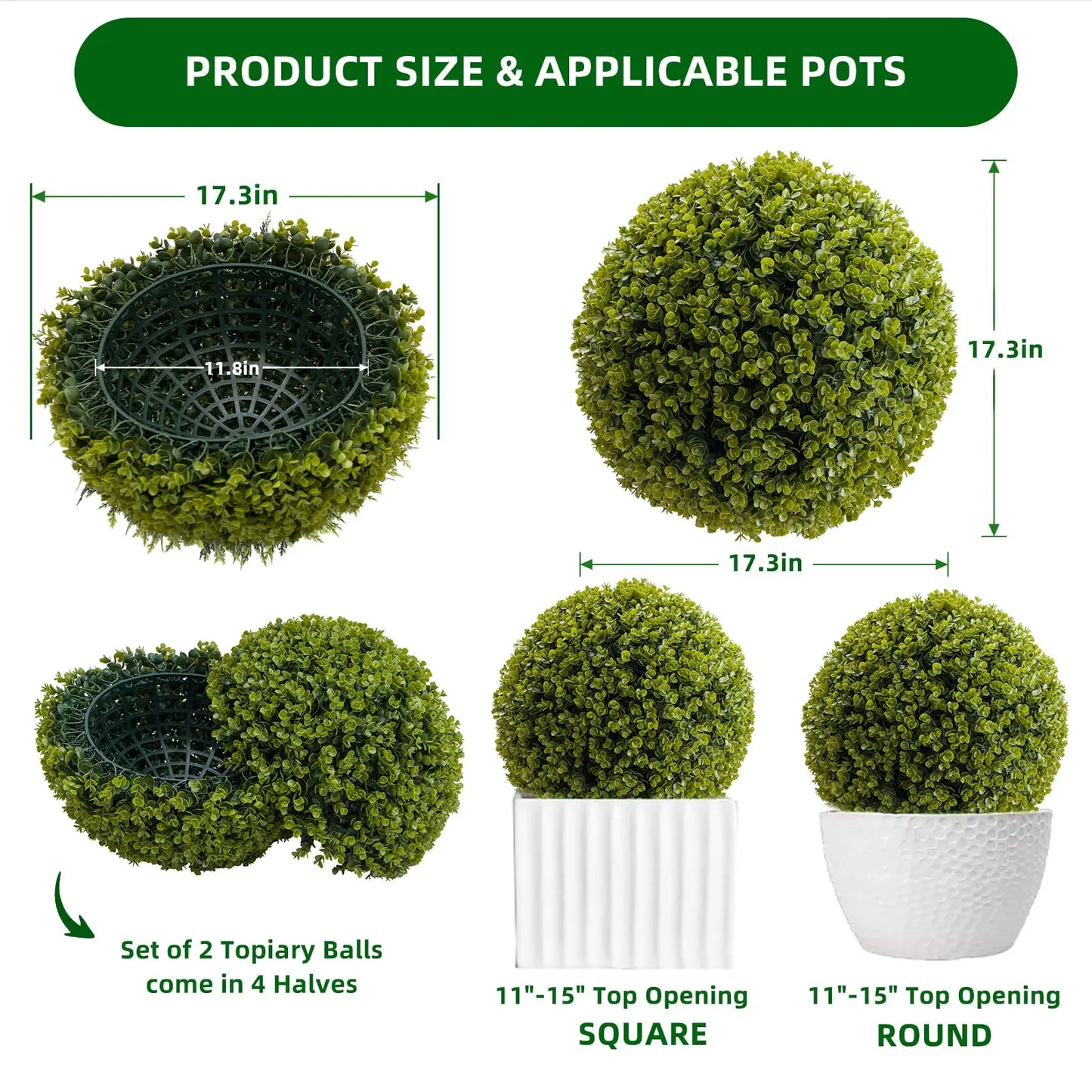Studyset Outdoor Topiary Balls Set For Weddings And Home Decor