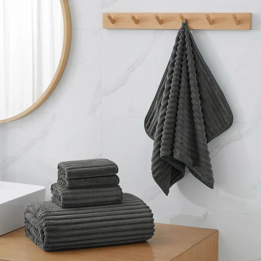Bath Towel Set Microfiber Quick Dry Soft Absorbent