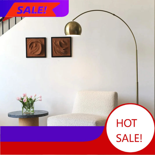 Brightech Olivia Arc Floor Lamp LED Light For Living Rooms