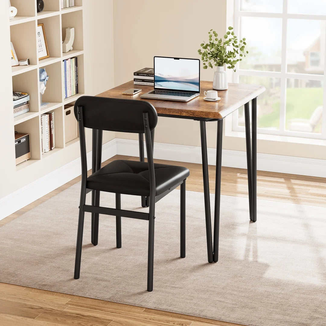 HiMISS Dining Table For Two Modern Square Space Saving