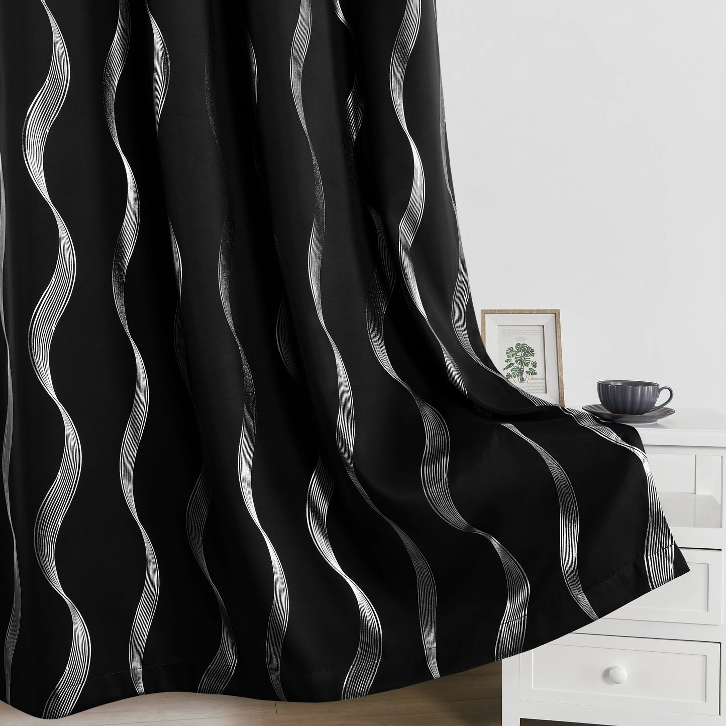 4 Piece Blackout Curtains With Grommet Thermal Insulated Bedroom