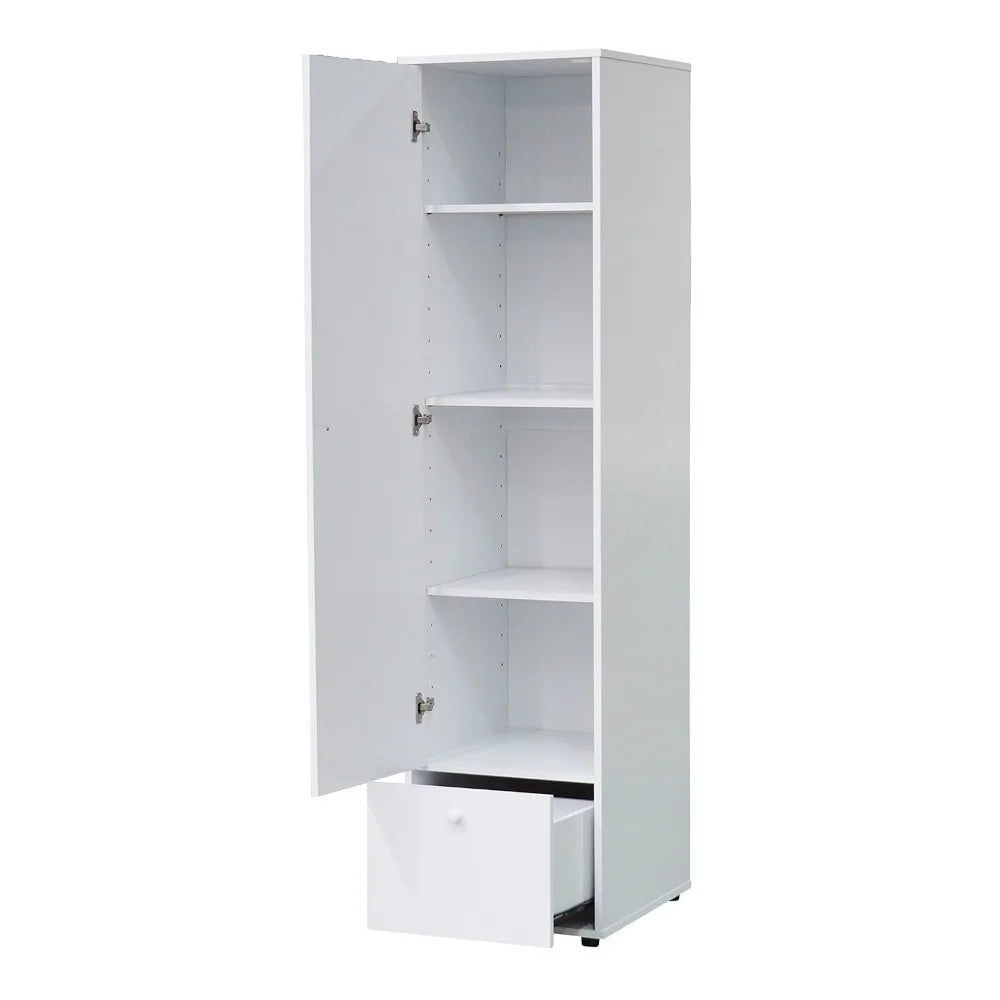 Wardrobe Armoire With Shelves And Drawer For Bedroom Storage