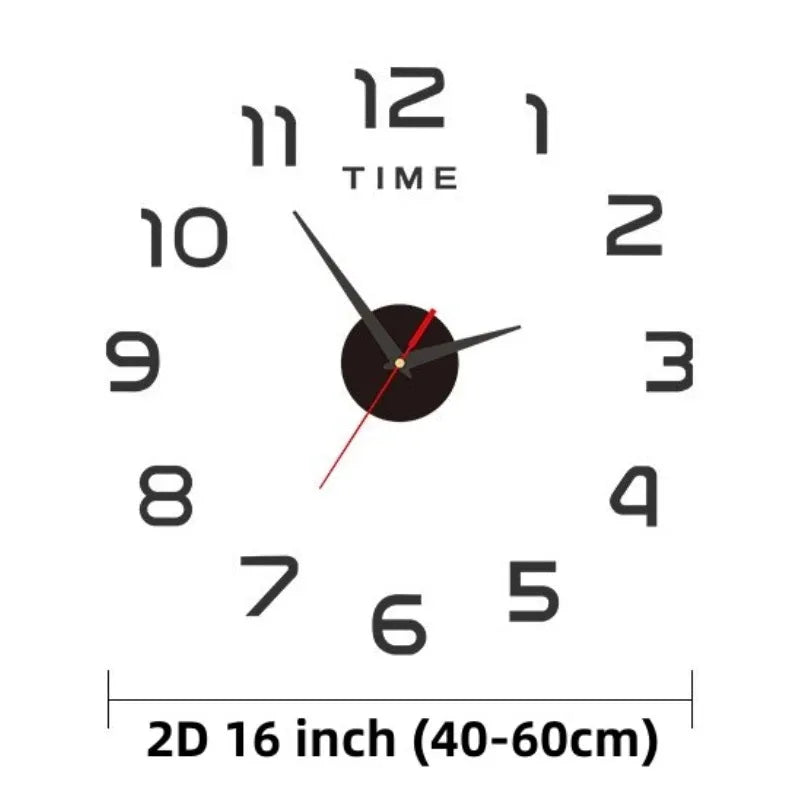 Modern Design Large Wall Clock Quartz DIY Kit Luminova Face