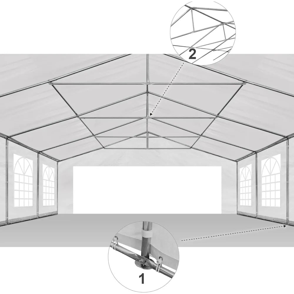 Heavy Duty Party Tent Canopy Shelter for Weddings and Events