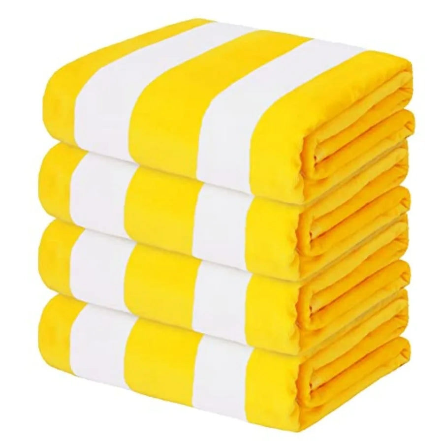 Cotton Beach Towel Set For Travel Pool And Bath Use