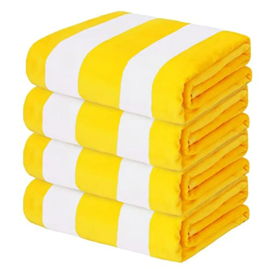 Cotton Beach Towel Set For Travel Pool And Bath Use