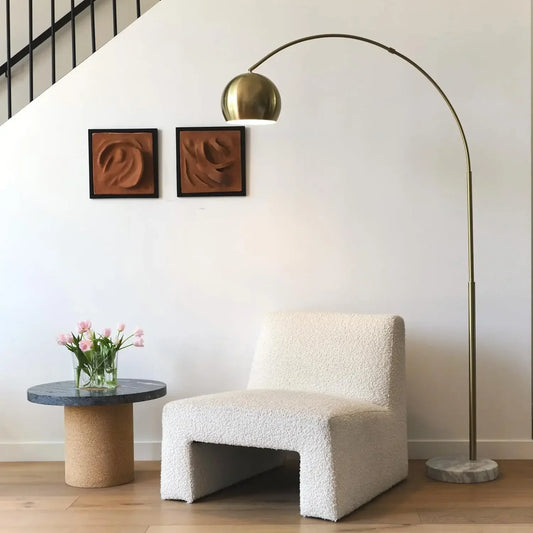 Brightech Olivia Arc Floor Lamp for Living Room and Bedroom