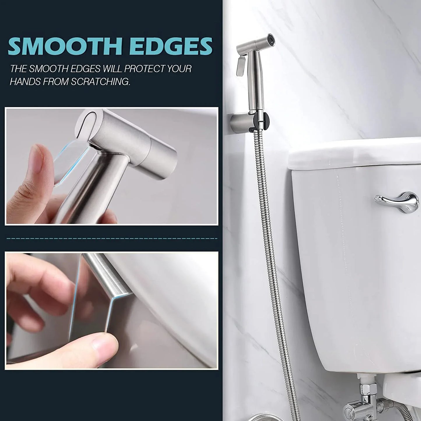 Handheld Toilet Bidet Sprayer Adjustable Water Pressure Kit