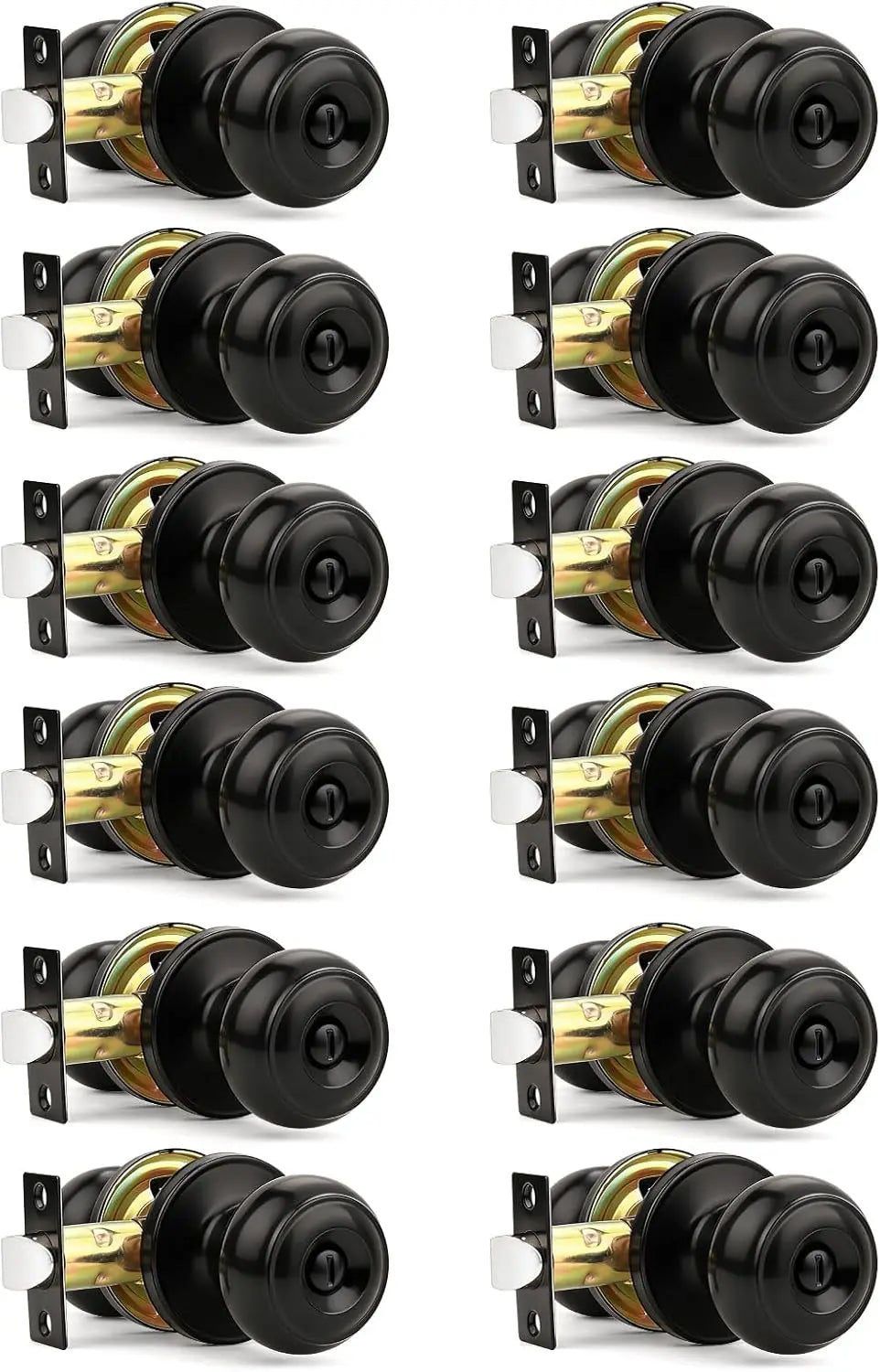 Privacy Door Knobs 10 Pack Keyless Interior Doors Bedroom Bathroom