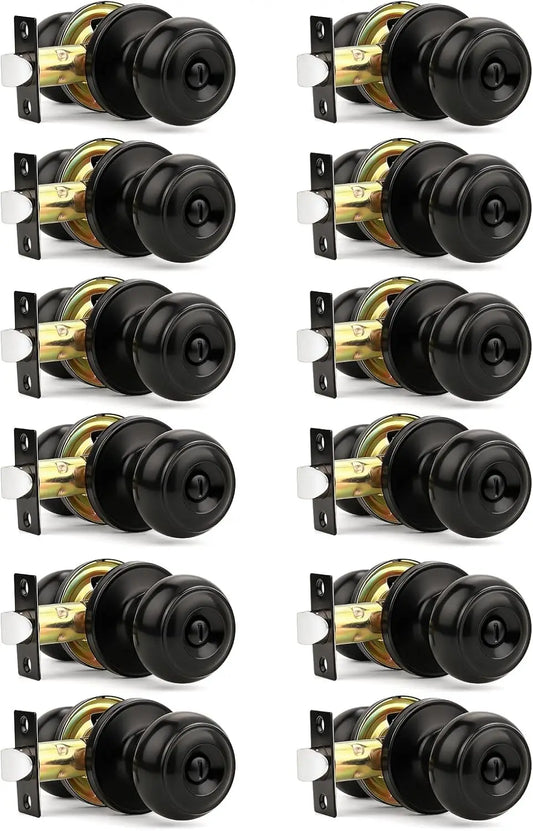 Privacy Door Knobs 10 Pack Keyless Interior Doors Bedroom Bathroom