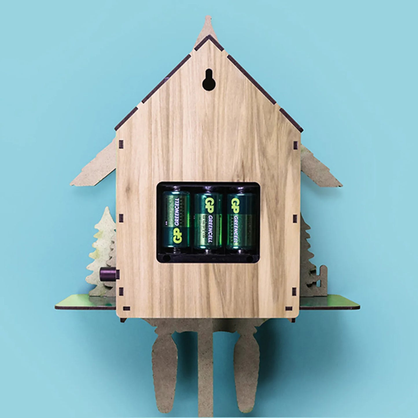 Traditional Cuckoo Wall Clock Chalet Forest House Wooden Quartz Pendulum