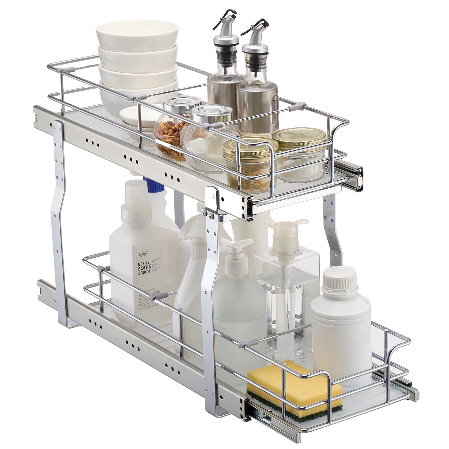 SucceBuy Pull Out Cabinet Organizer Heavy Duty Slide Out Pantry