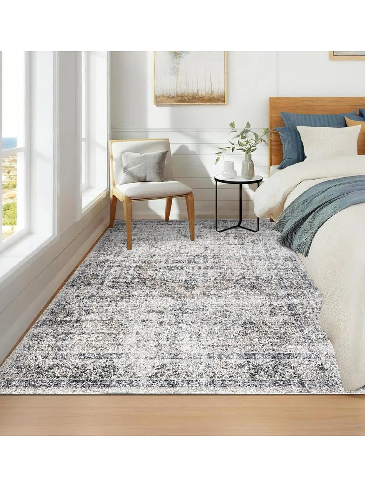 TWISTER.CK Washable Area Rug Non Slip Backing Indoor Carpet