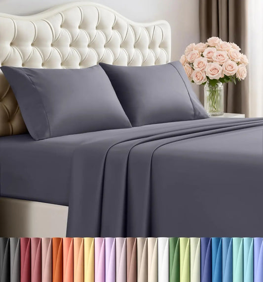 4 Piece Microfiber Sheet Set Soft Breathable Oeko Tex Certified