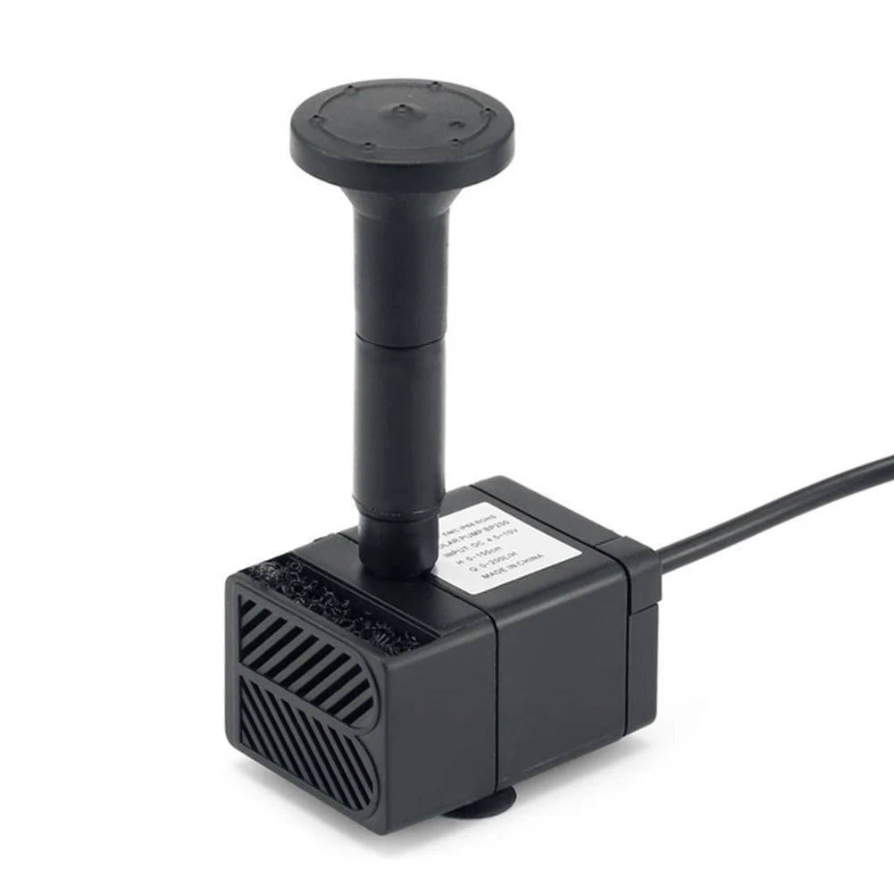 Solar Panel Fountain Pump 5W 180Lh for Garden and Aquarium