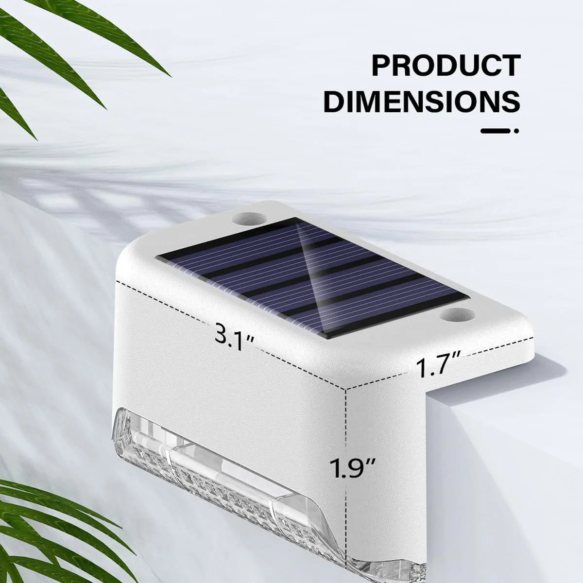 Four Pack Solar Powered Deck Lights Outdoor Waterproof LED