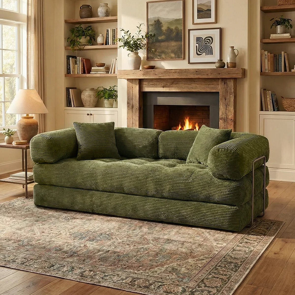 YQzyphyna Futon Sofa Bed 4In1 Convertible Loveseat