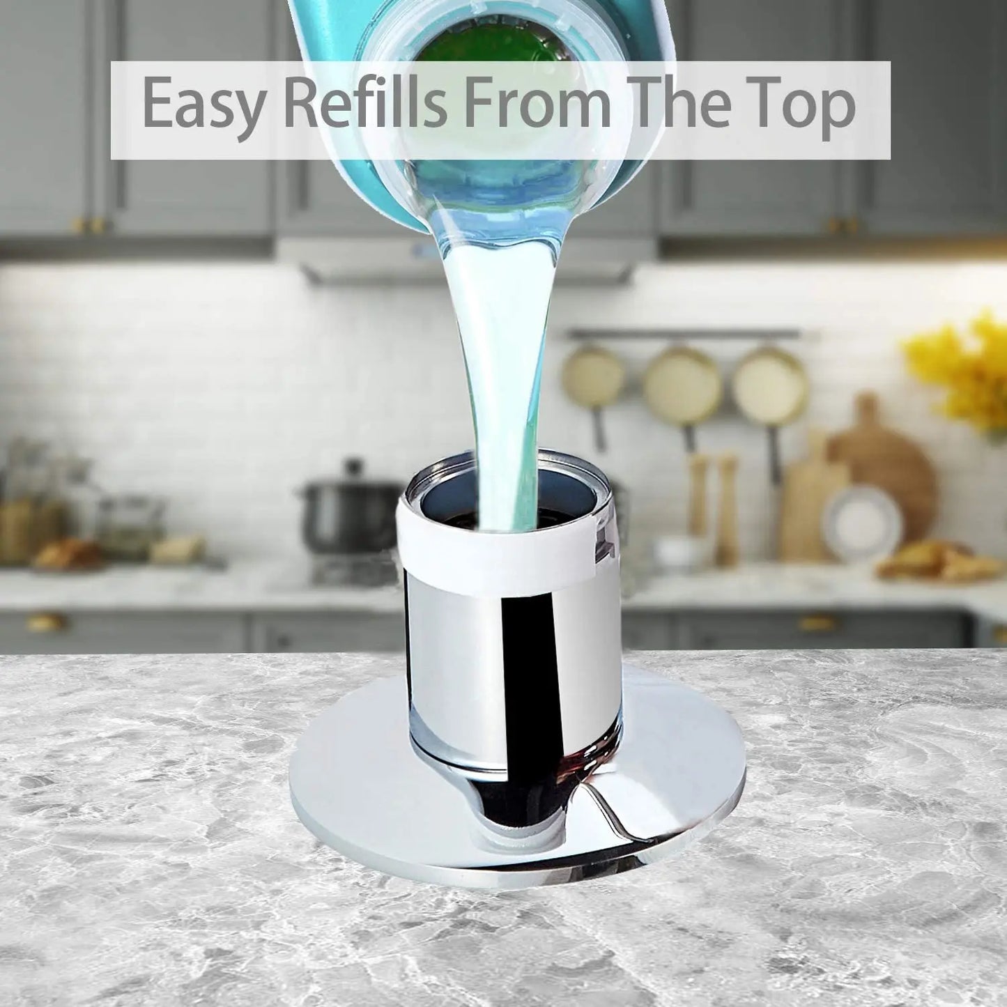 Samodra Black Liquid Soap Dispenser With Brass Pump Head